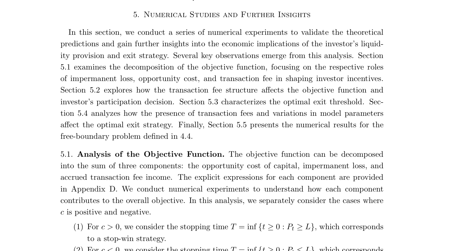 Objective function при c>0
